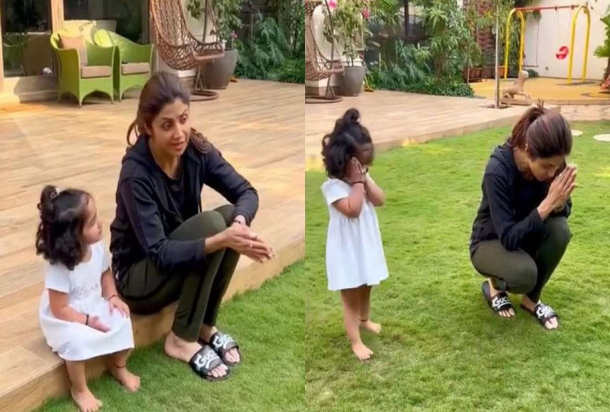 Shilpa Shetty's daughter Samisha chants Gayatri Mantra for injured bird  Watch adorable video