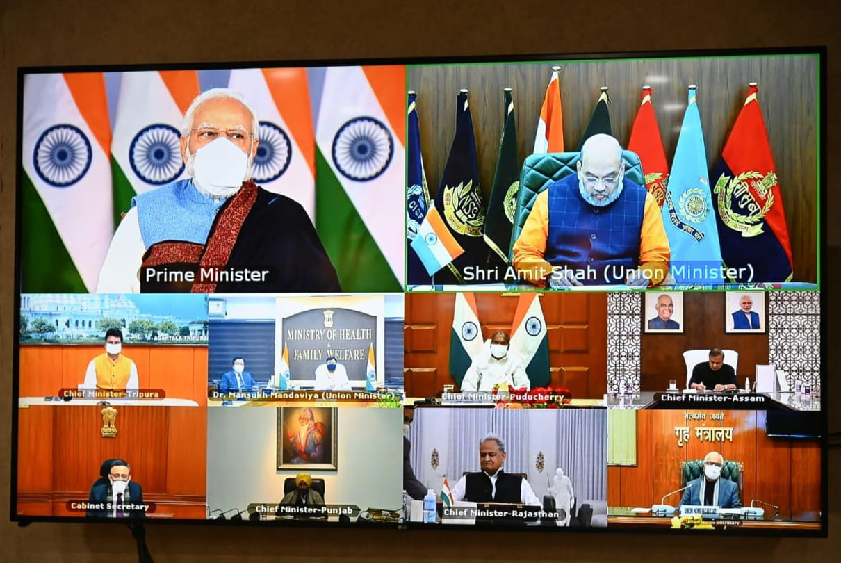 PM Narendra Modi COVID Review Meeting with CM on Coronavirus Situation in India