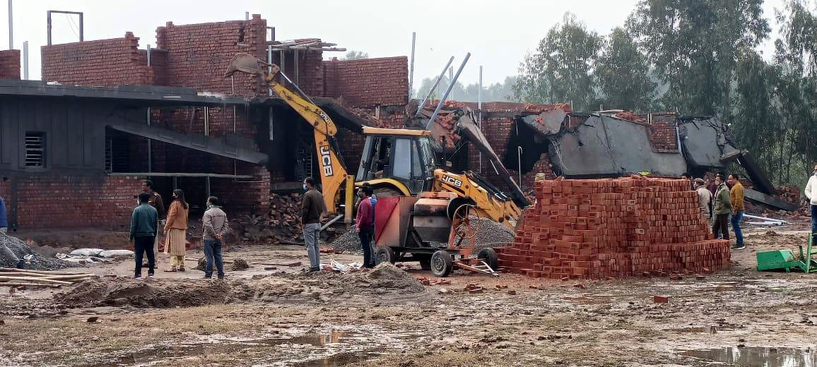 DTP demolished construction in illegal colonies