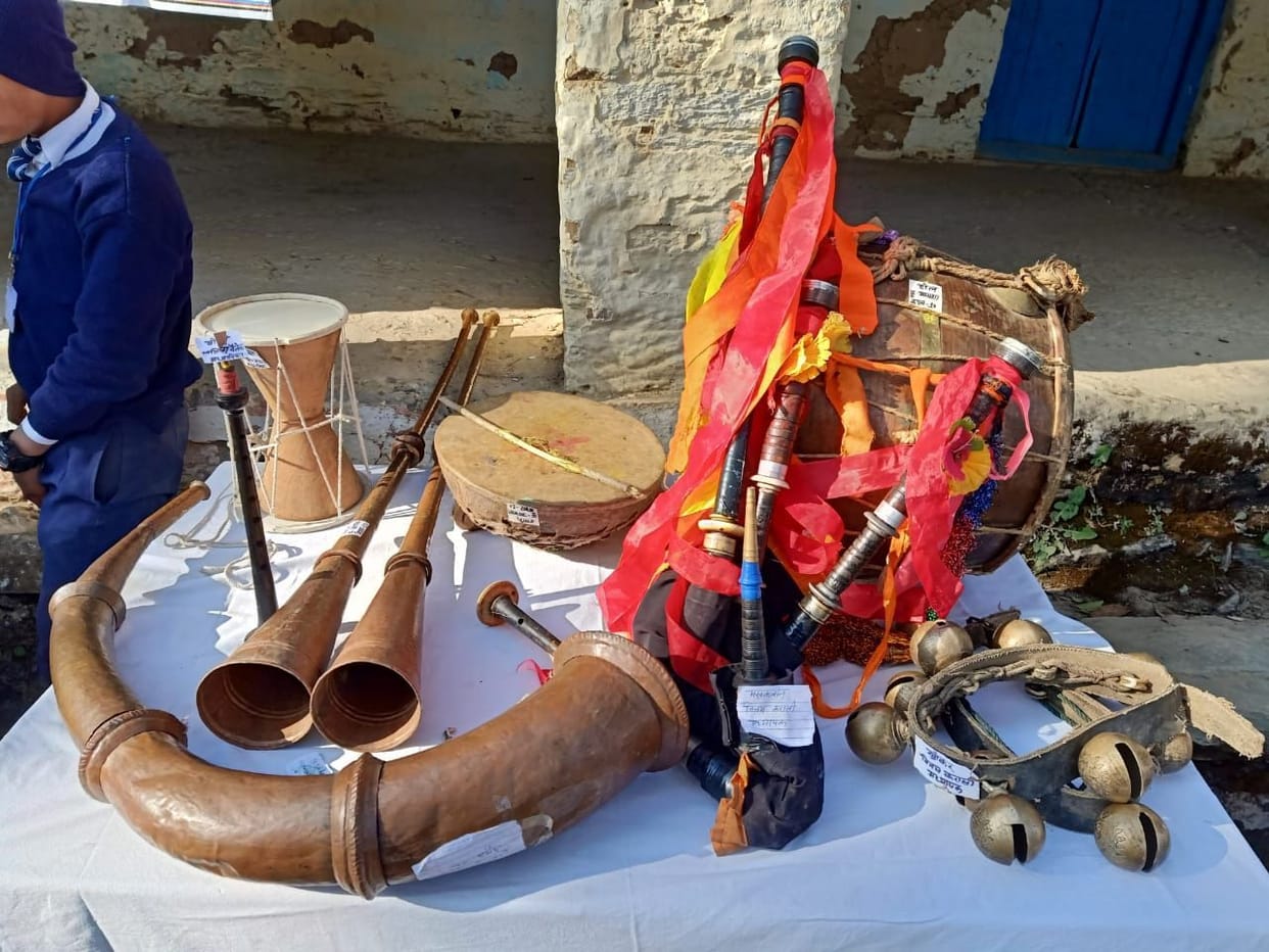 teacher collecting items related to folk culture