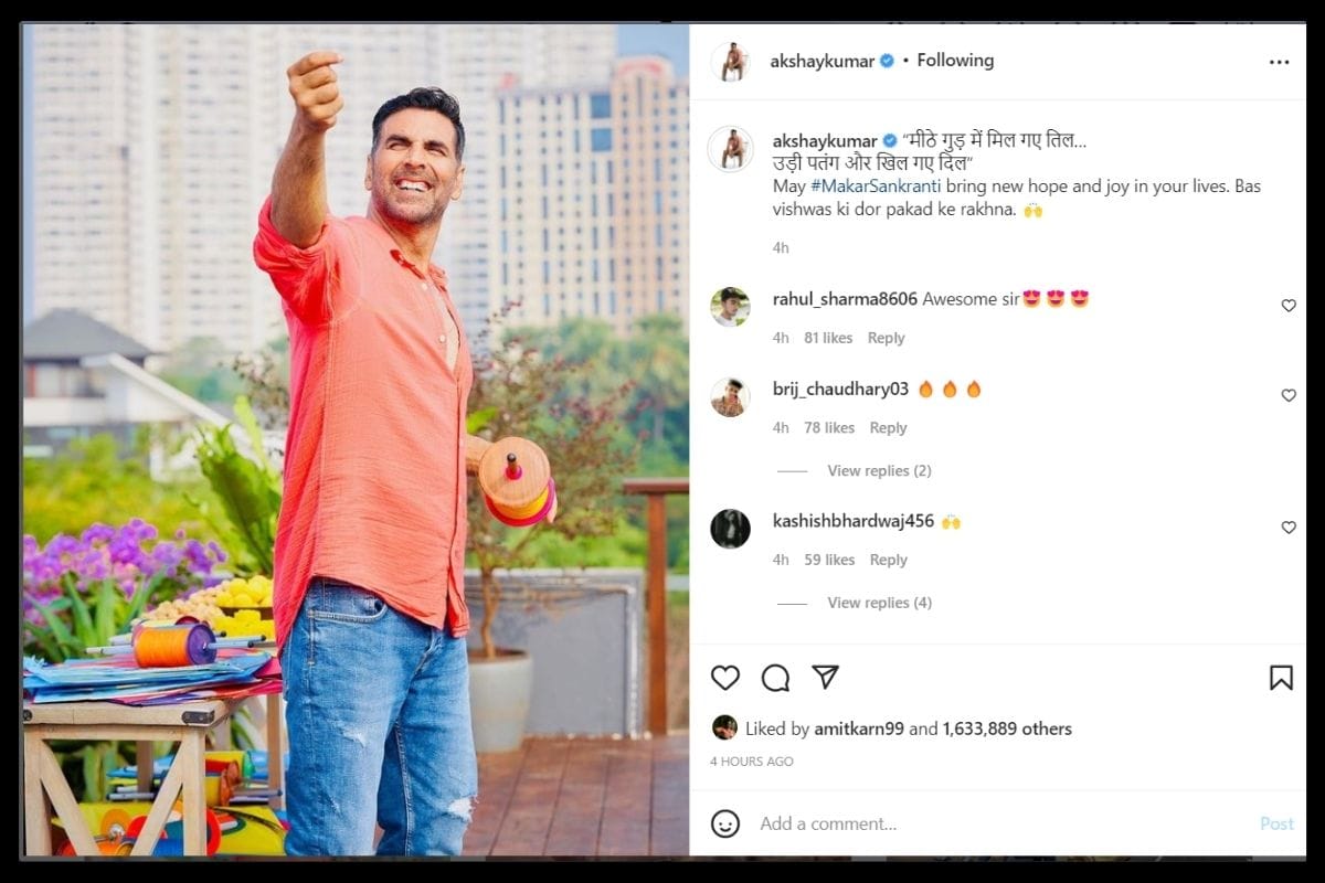 Happy Makar Sankranti: Akshay Kumar, Manoj Bajpayee, shilpa shetty, hema malin, preity zinta celebs wish love, happiness on the auspicious festival