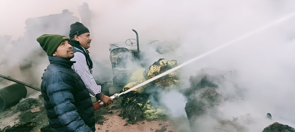 Loss of Rs 60 lakh due to fire in godown