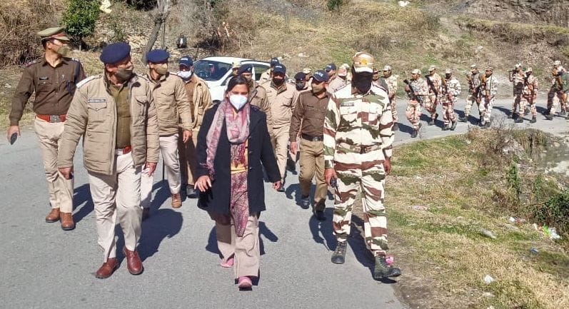 Flagmarch in Lohaghat For Election