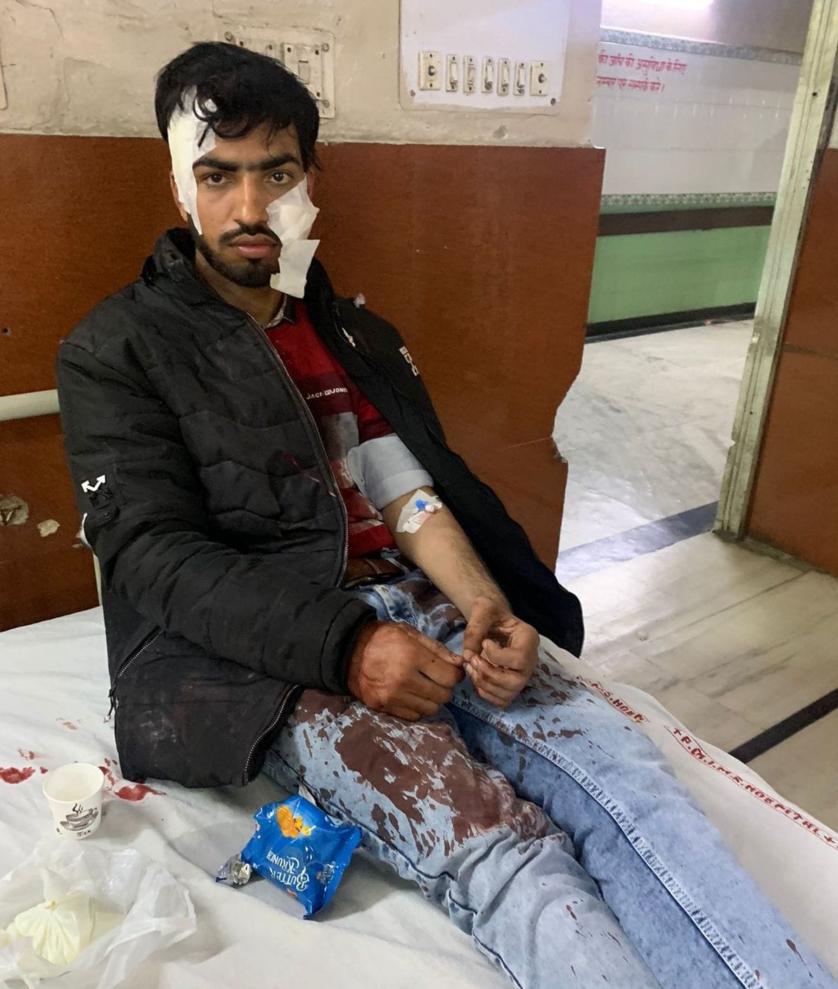 10 stabs on the young man with a knife