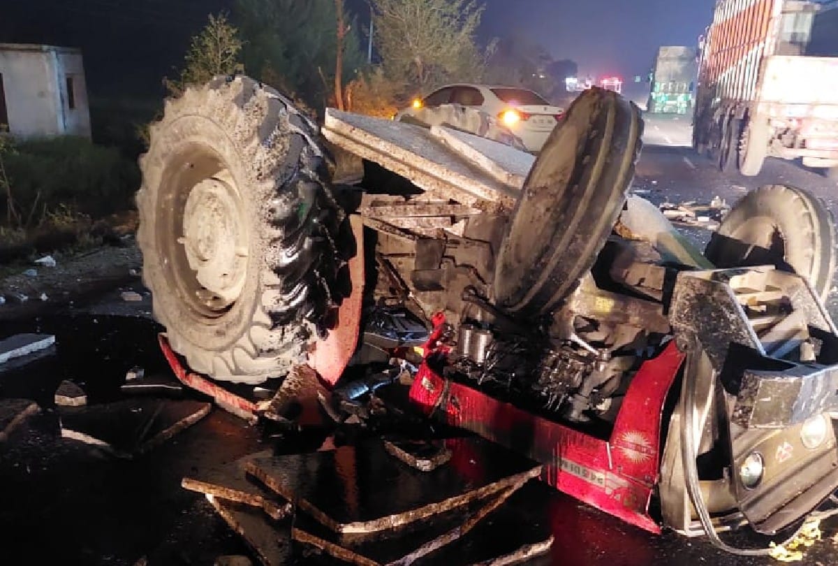 two men killed after truck collides with tractor-trolley in agra
