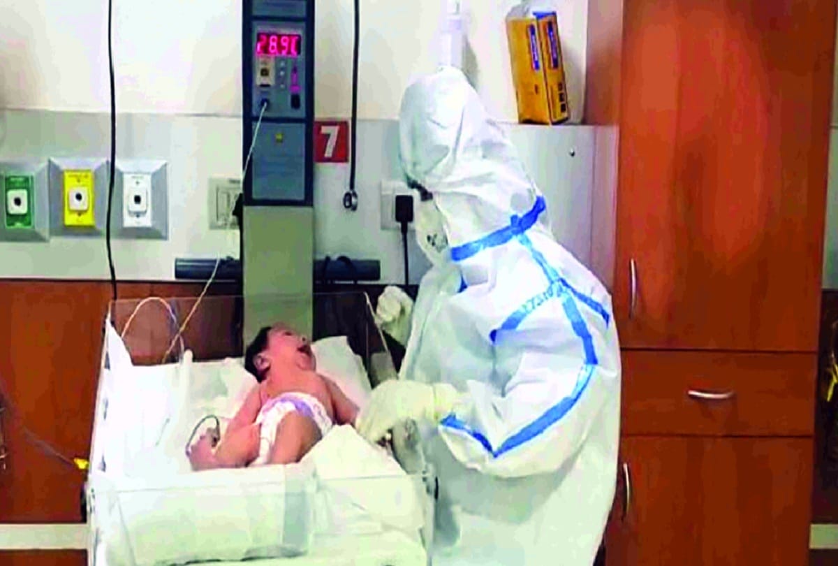 One month old infected baby discharged from hospital