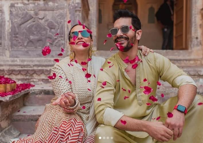 Neha Dhupia shared throwback pictures with husband Angad Bedi Katrina Kaif and Vicky Kaushal wedding