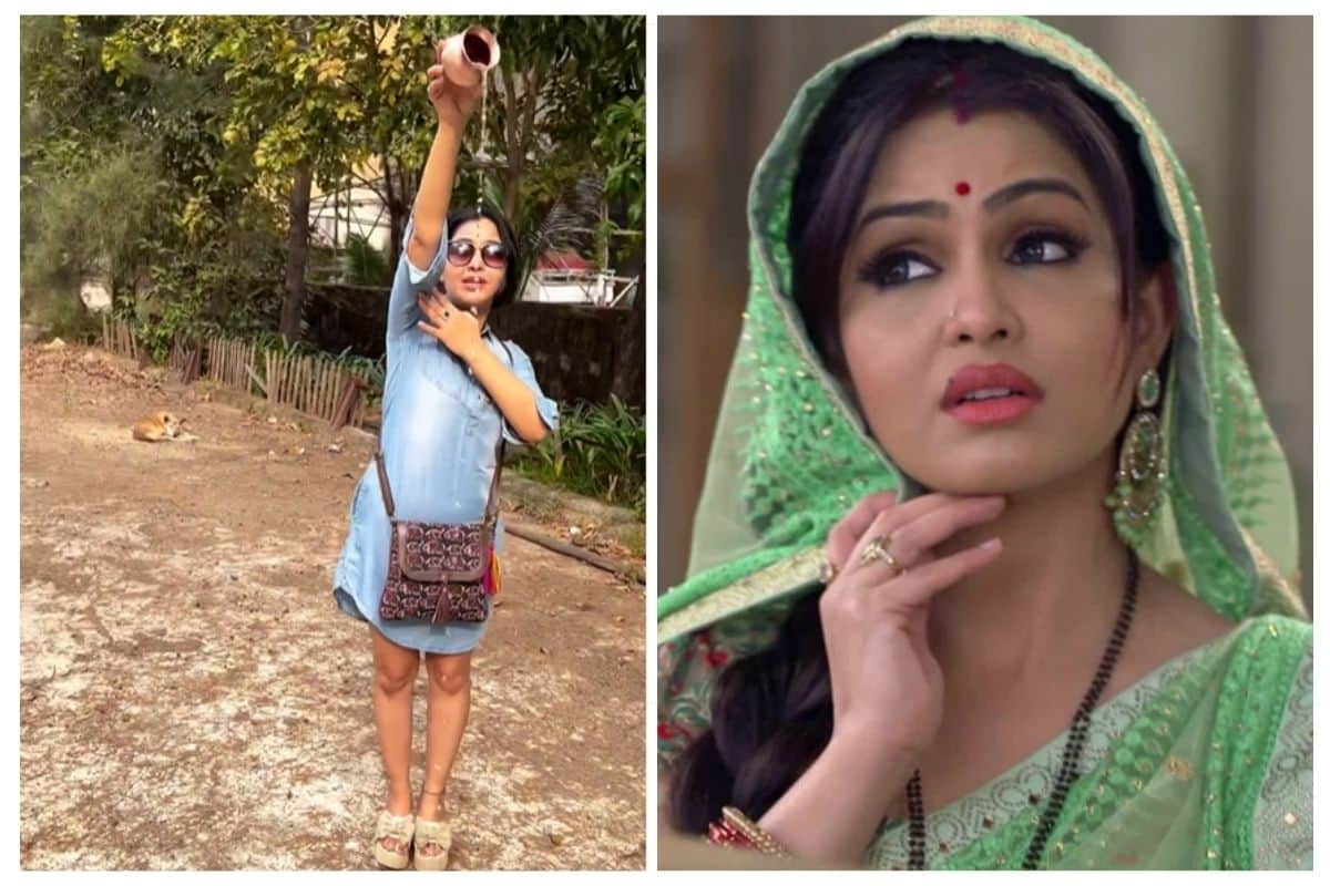 Shubhangi Atre aka Angoori Bhabhi of 'bhabhi ji ghar par hain' got trolled for wearing sandals during surya pooja