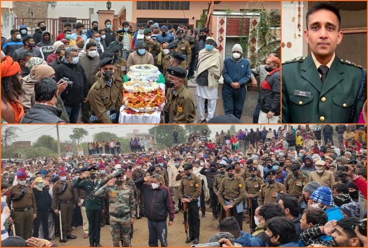 Capt Sahil Vats cremated with state honours in Rohtak of Haryana