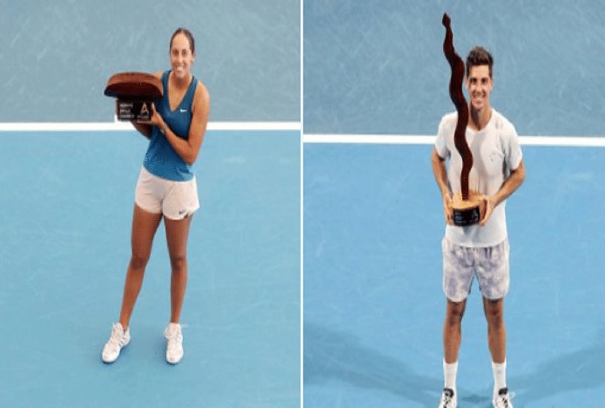 Madison Keys and Thanasi Kokkinakis wins Adelaide International 2 trophy in their respective category