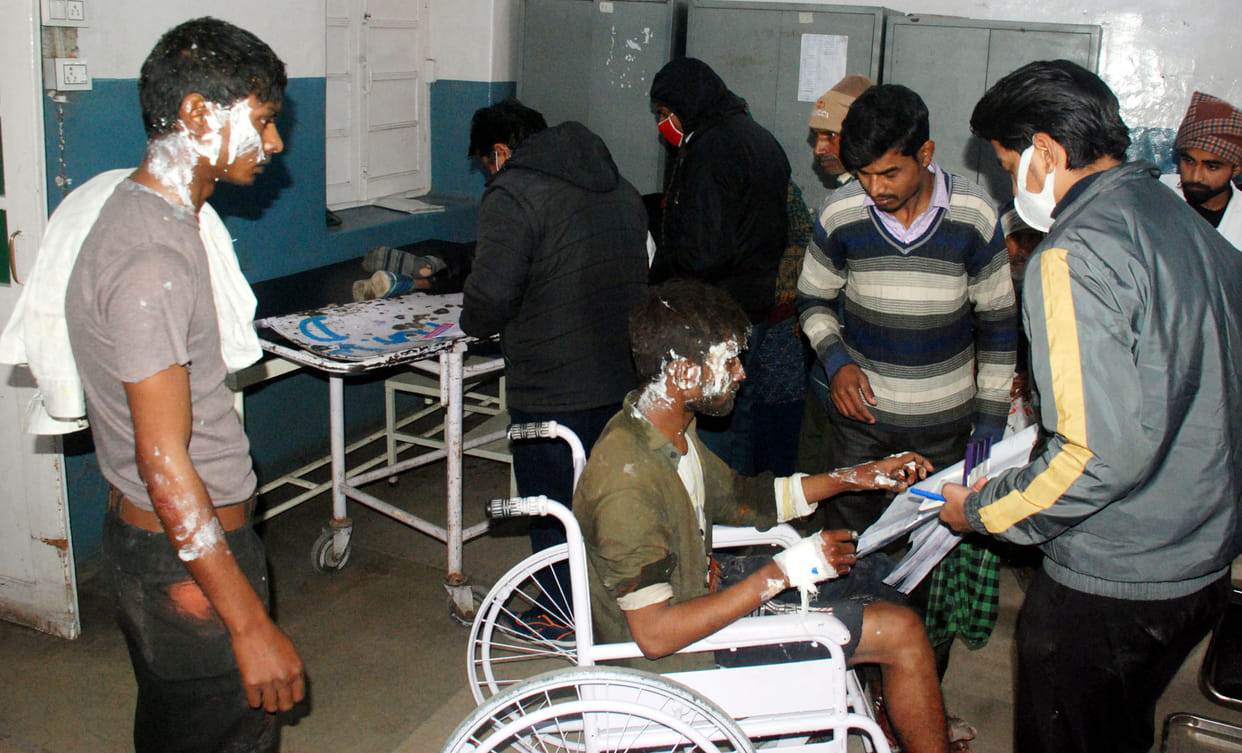 Eight workers scorched by fire in firecracker factory, three serious