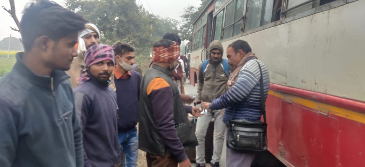 Passengers created a ruckus on driving the bus by waving
