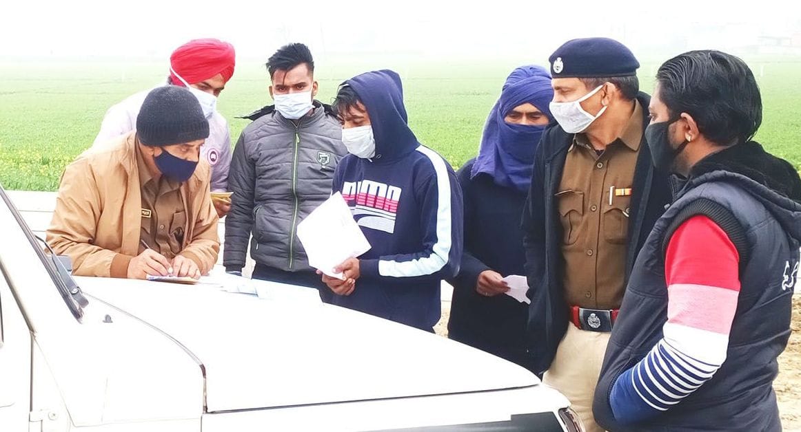 Challans deducted for people without masks in the car
