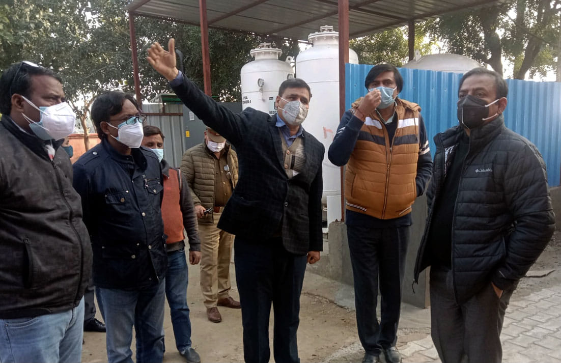 nodal officer inspected kovid hospital