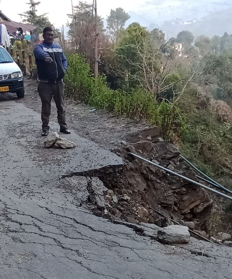 Road Having Pothholes