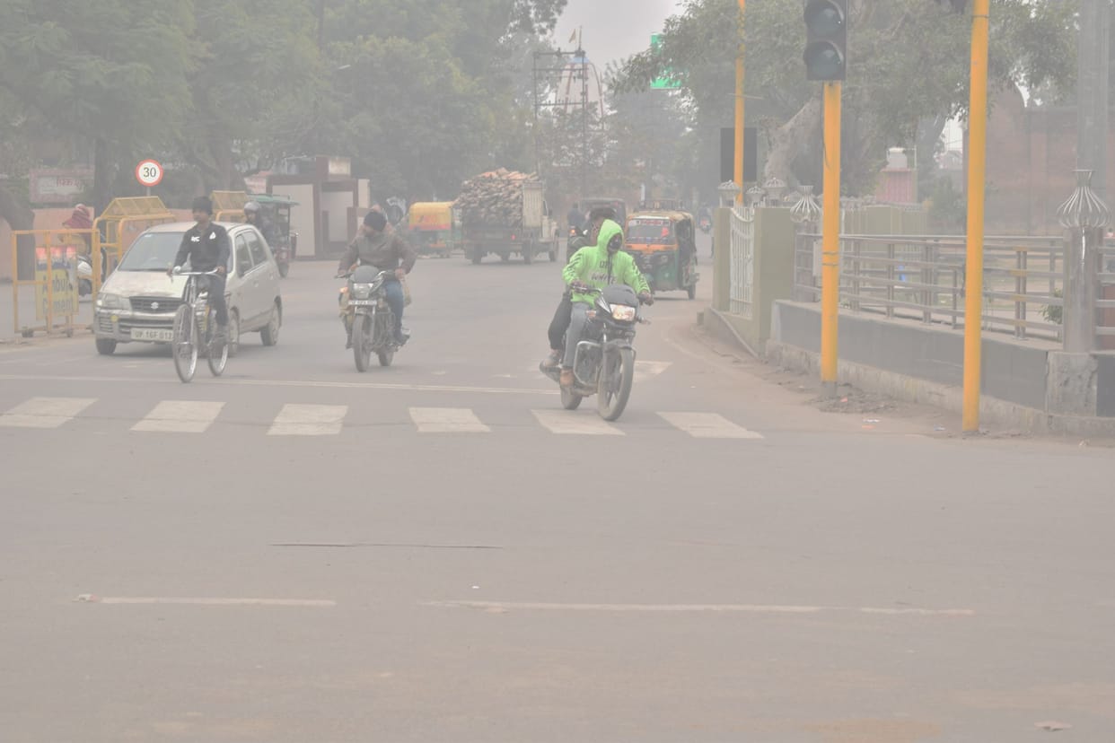 Surya Narayan was hidden in the clouds and fog all day