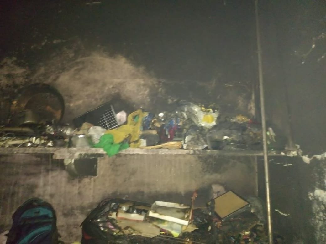 Items kept in the house burnt due to short circuit