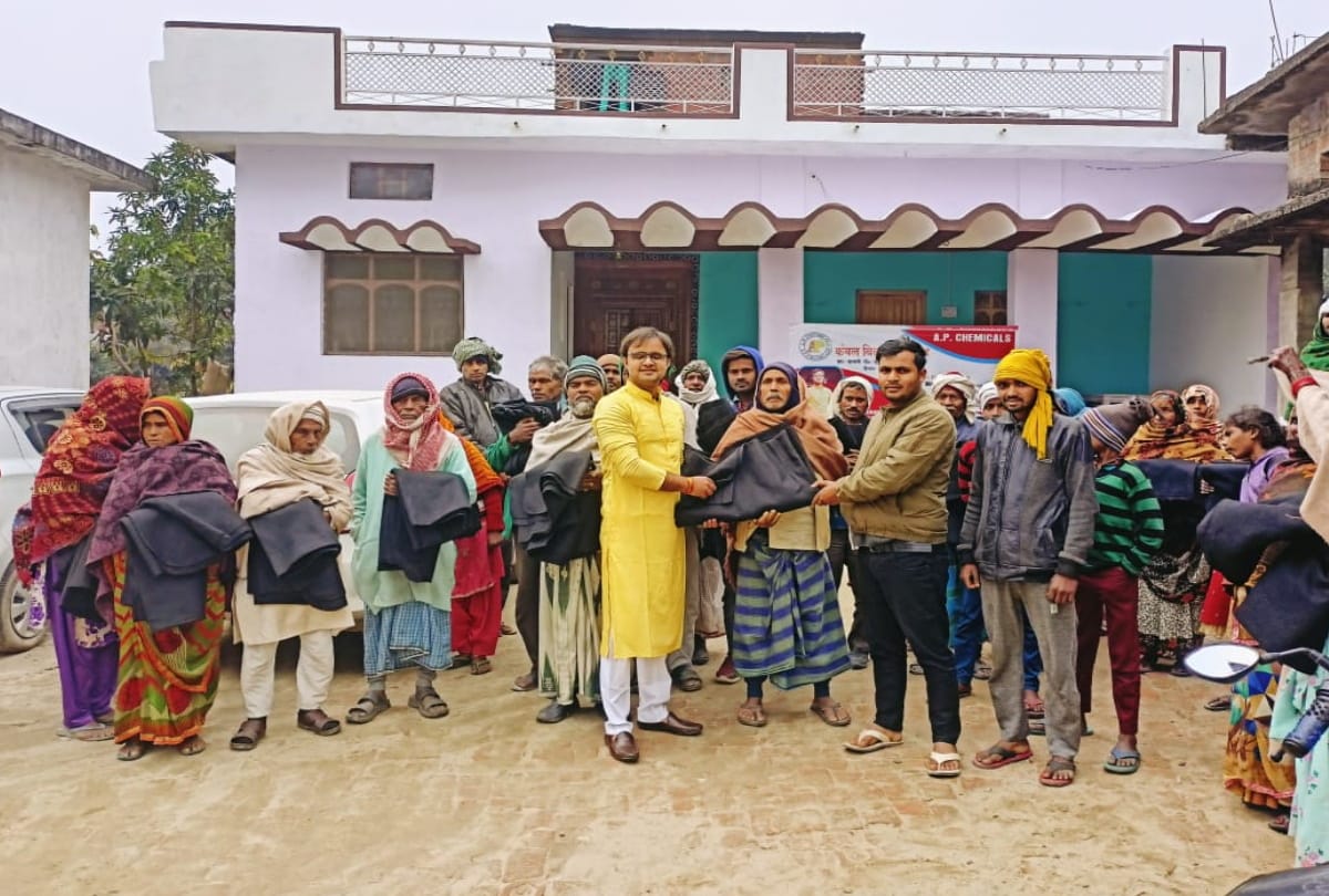 Social worker distributed woolen clothes to poor