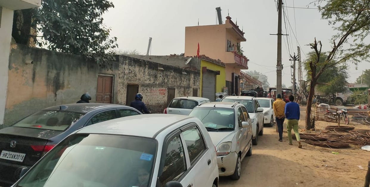Guarding started in ROB under construction, jam in Suryanagar