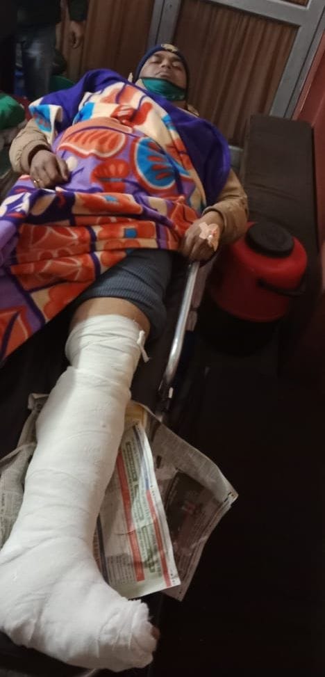 Soldier injured after being hit by truck