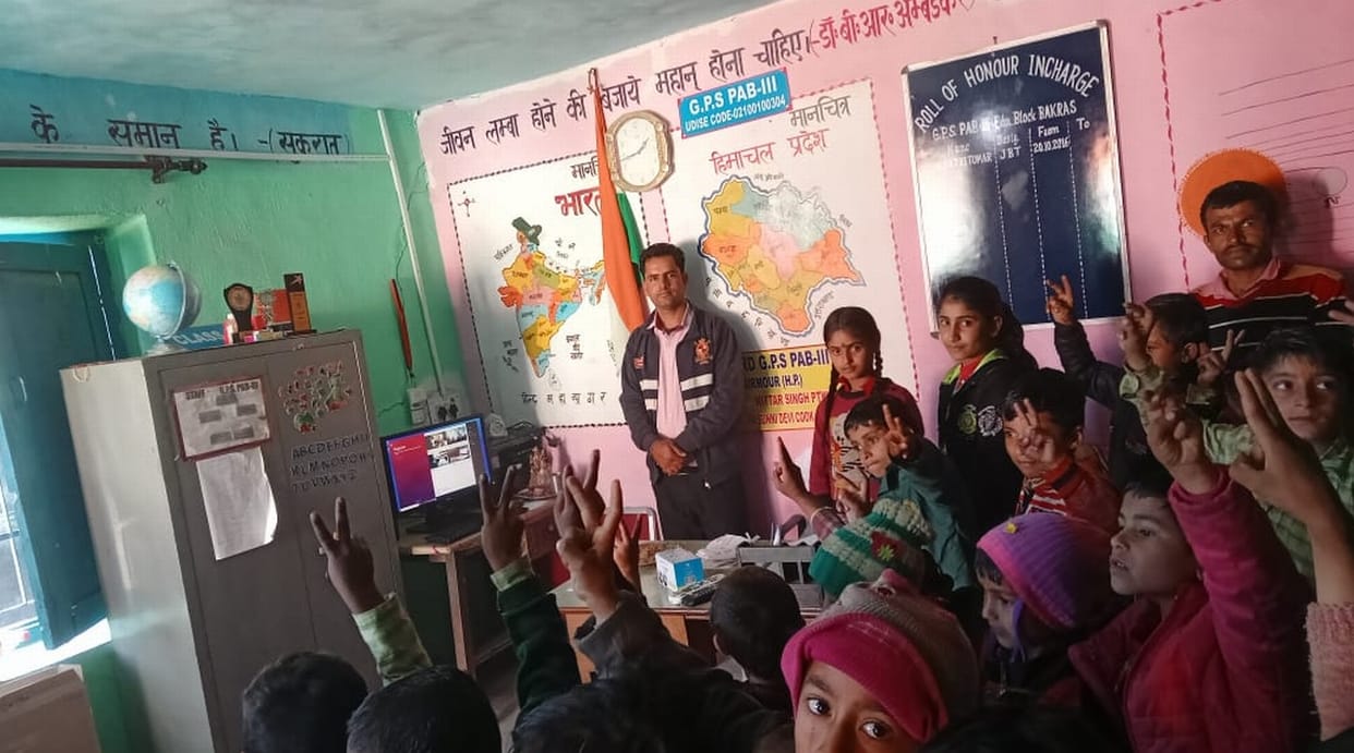 with the help of local people all facilities  are providing  to students  of primery school paaw in sirmaur