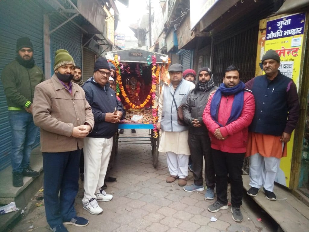 Prabhat Pheri taken out from Kali temple on Shakambhari Jayanti