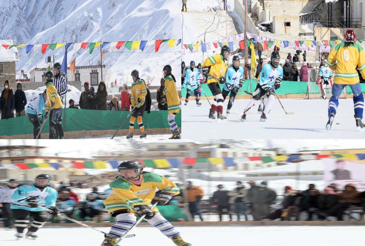 National Ice Hockey Championship: Ladakh beat Telangana 18-0, Himachal tied in a draw