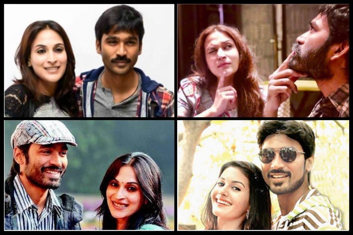 Video of Dhanush romantically singing and hugging Rajinikanth daughter Aishwaryaa goes viral on social media watch here