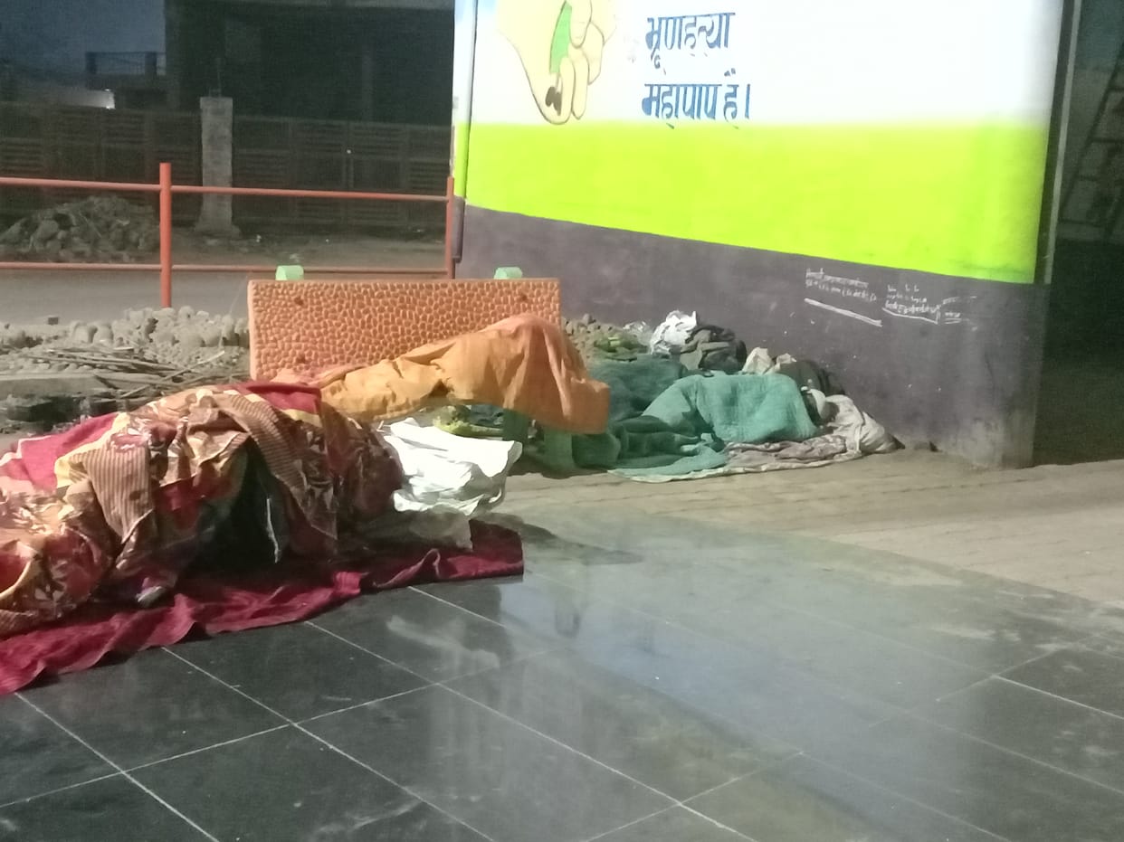 Bed empty in night shelter, spending night under flyove