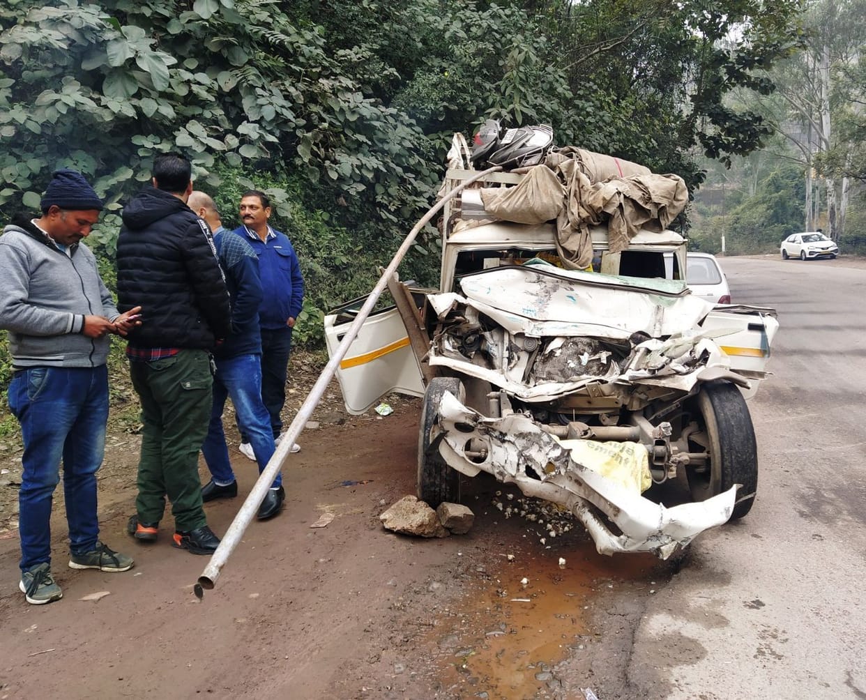 three injured in road accident