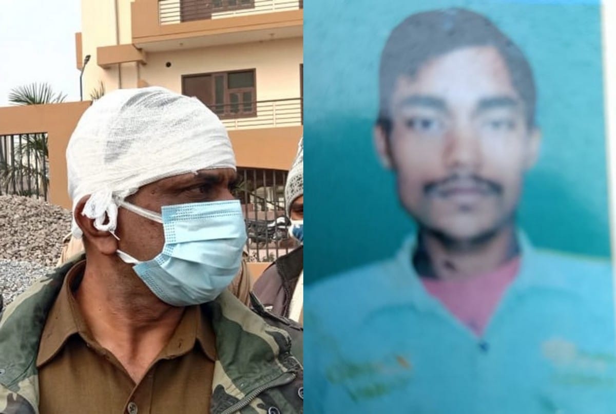 One died in road accident another injured villagers and family blocked road police did lathi-charged angry people stone pelting in Chandauli
