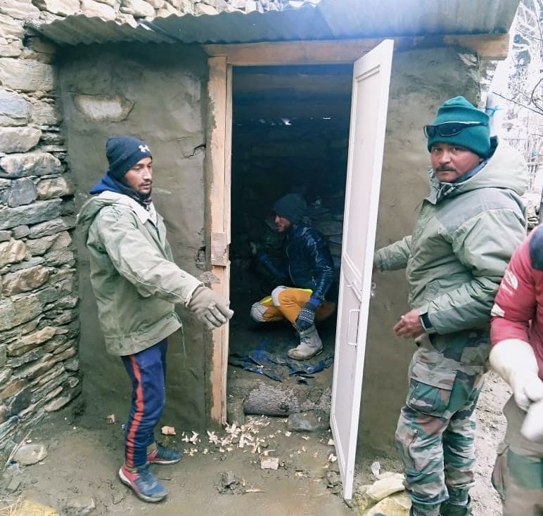 Indian Army built toilets in villages adjacent to China border
