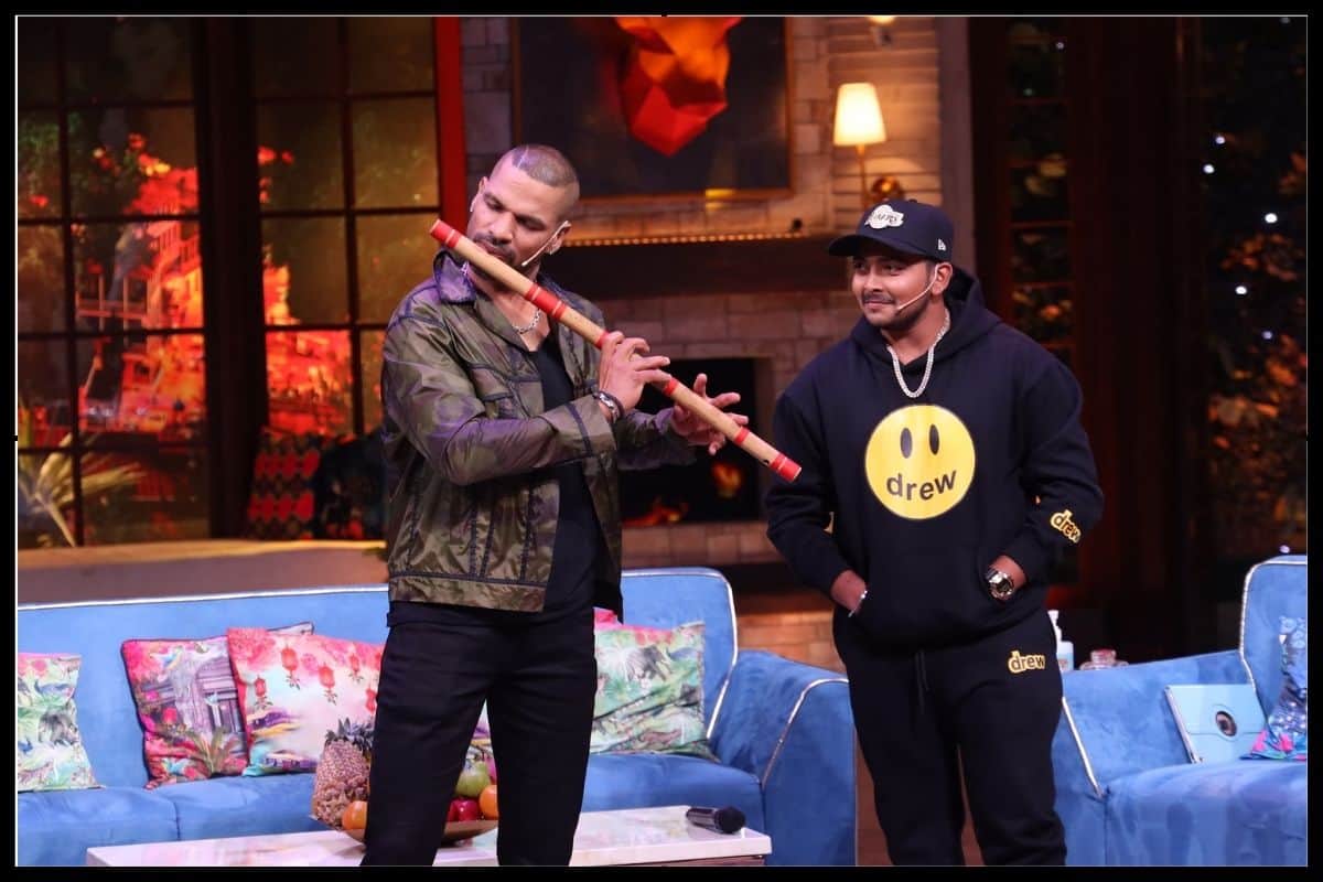 The kapil sharma show: Shikhar Dhawan was seen playing the melodious tone of the flute, Prithvi Shaw showed the power of rap