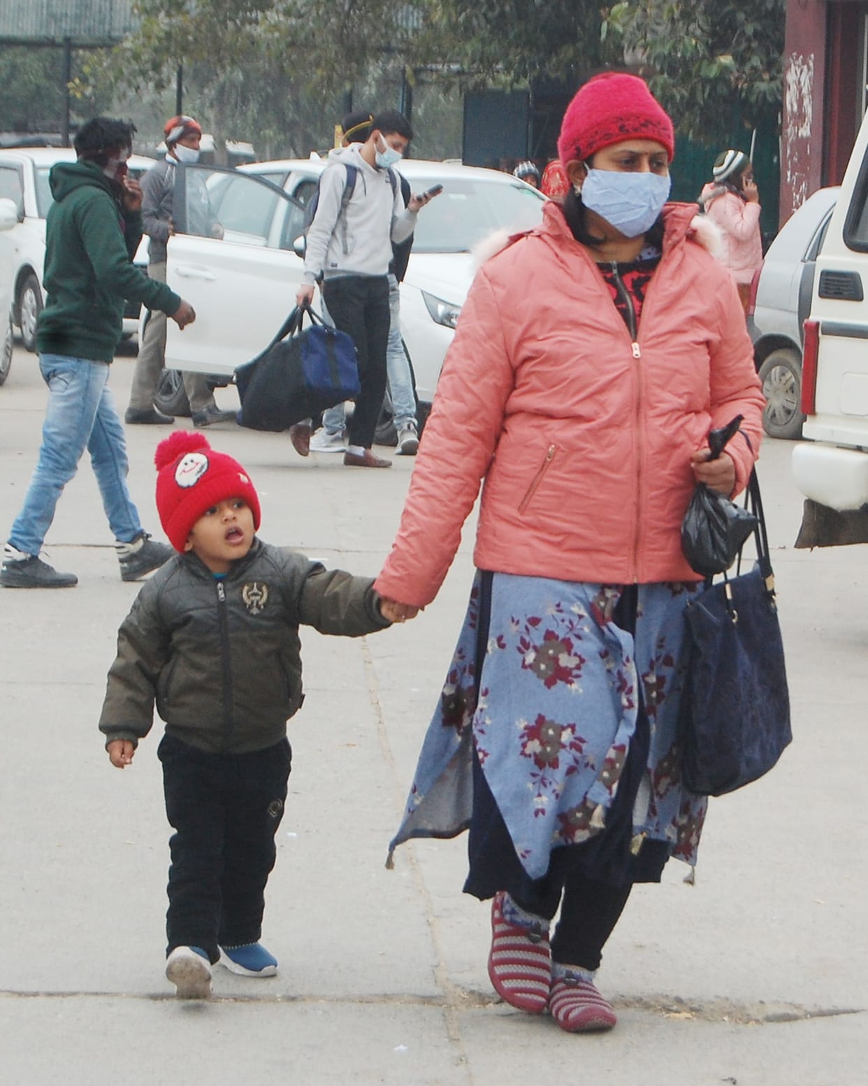 Problem: People shivering due to cold wave in the cold winter
