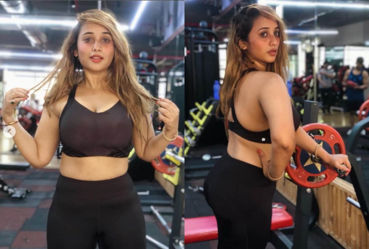 Bhojpuri: Rani Chatterjee shared her picture from the gym the actress flaunts her perfect curvy look in pink top