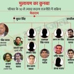 मुलायम सिंह यादव का पूरा कुनबा