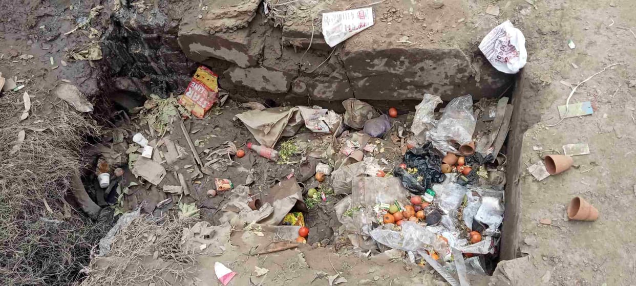 Cleanliness survey month started, but NP is not paying attention to cleaning of drains