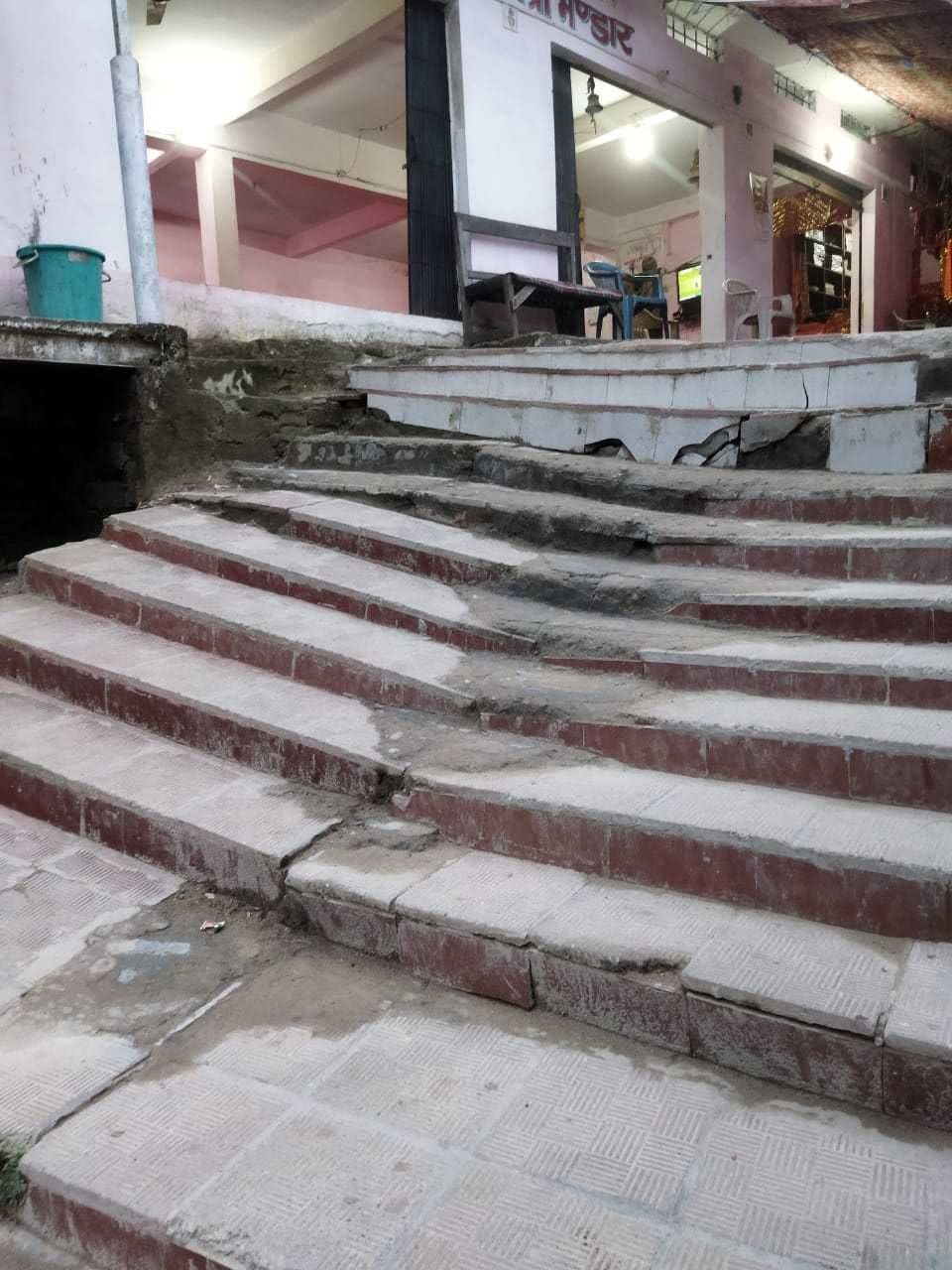 No Work on Poornagiri Stairs