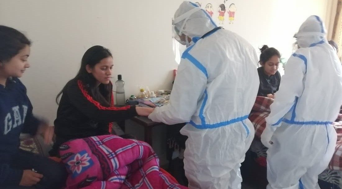 Number of infected in Narsingh College Gopeshwar was 58