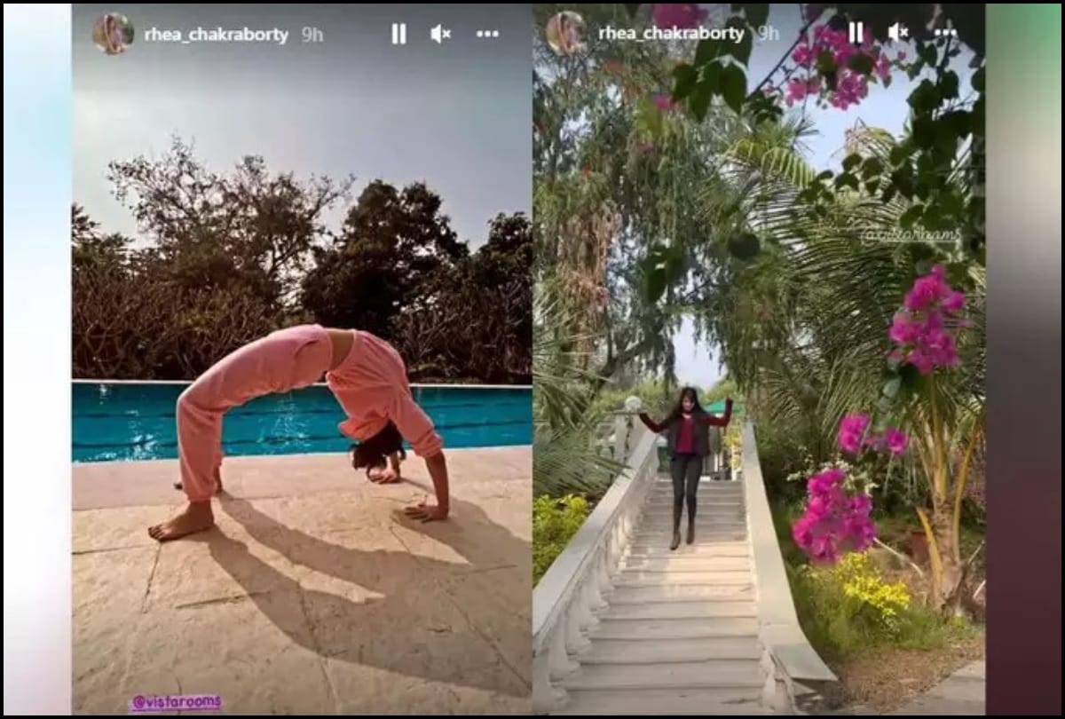 Rhea Chakraborty enjoys luxurious vacation in Alibaug See pictures