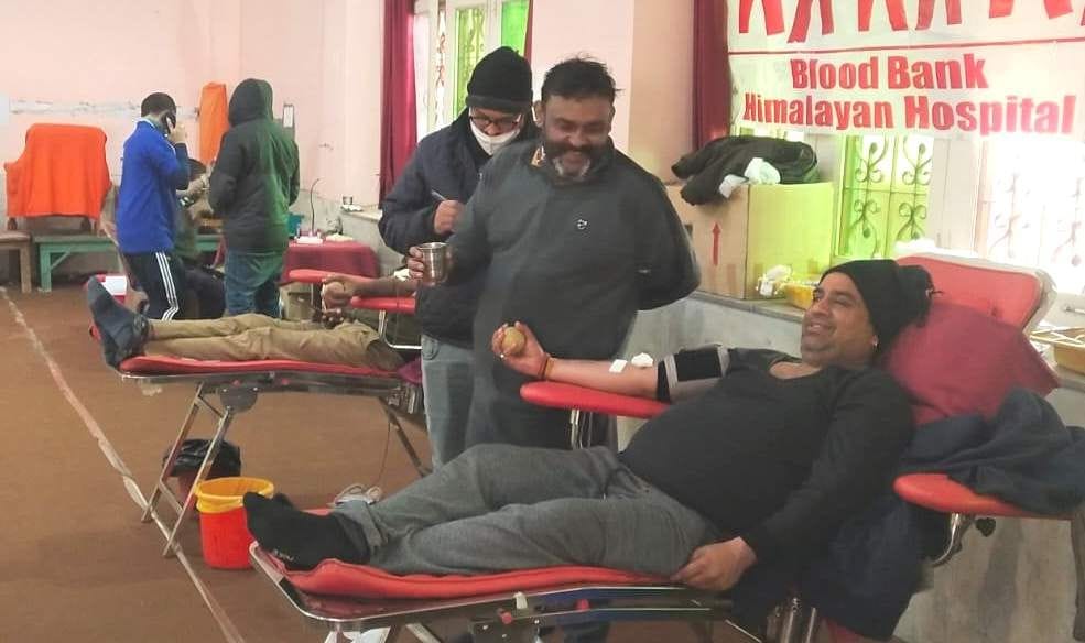 40 people donated blood in the camp