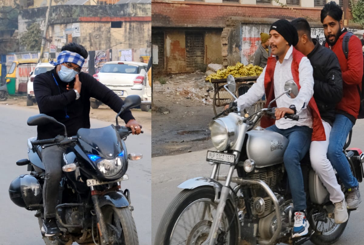 Amar Ujala Investigation Eighty percent of two wheeler riders wear helmets in Gorakhpur city