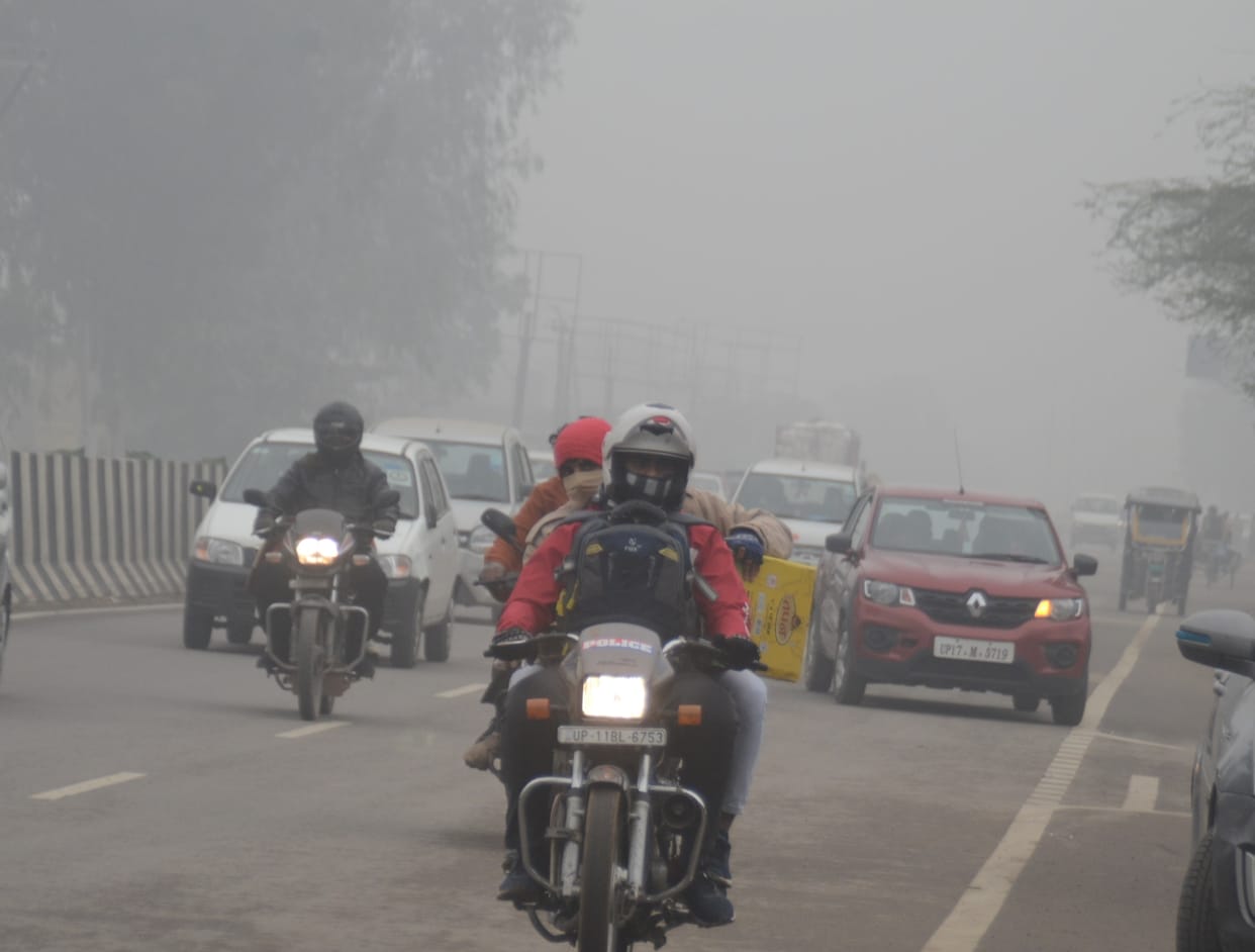 Shadow dense fog after rain, chills increased