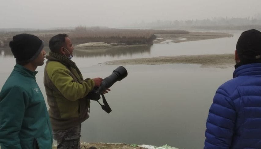 wild life team reached in khakra river bank