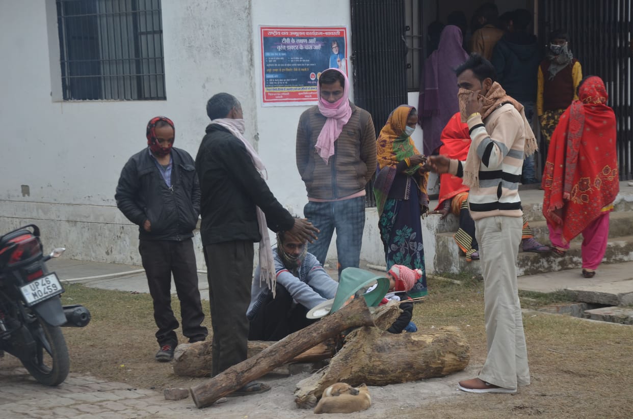 Amidst the drizzle and the mercury dropped, people shivered from the cold