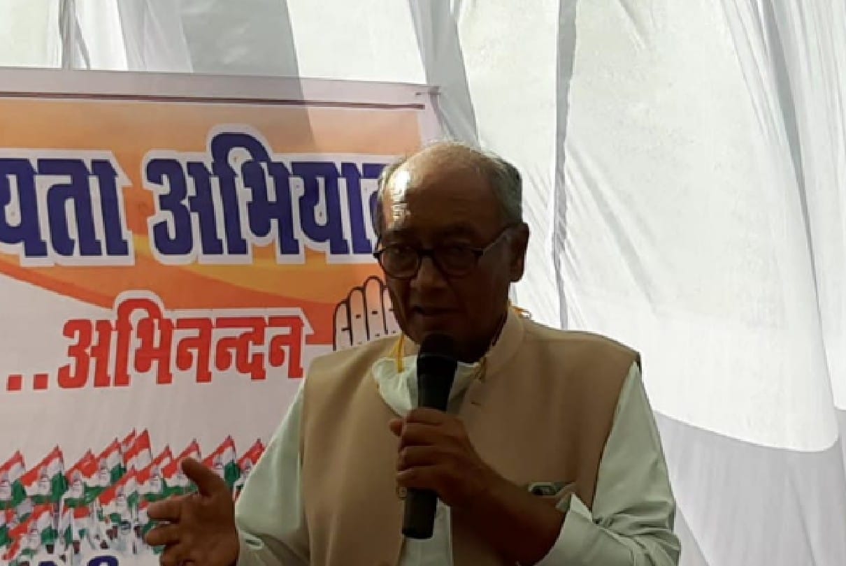 Sehore: Digvijay Singh fiercely targeted PM Modi, RSS and CM Shivraj