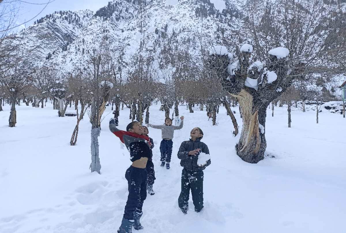 himachal weather update: Snowfall on high peaks, snowflake fell in Tindi, heavy rain-snow alert for two days