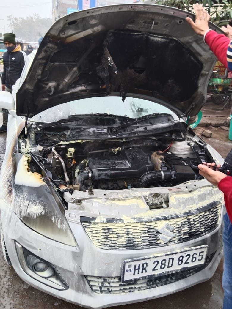 moving car became a ball of fire