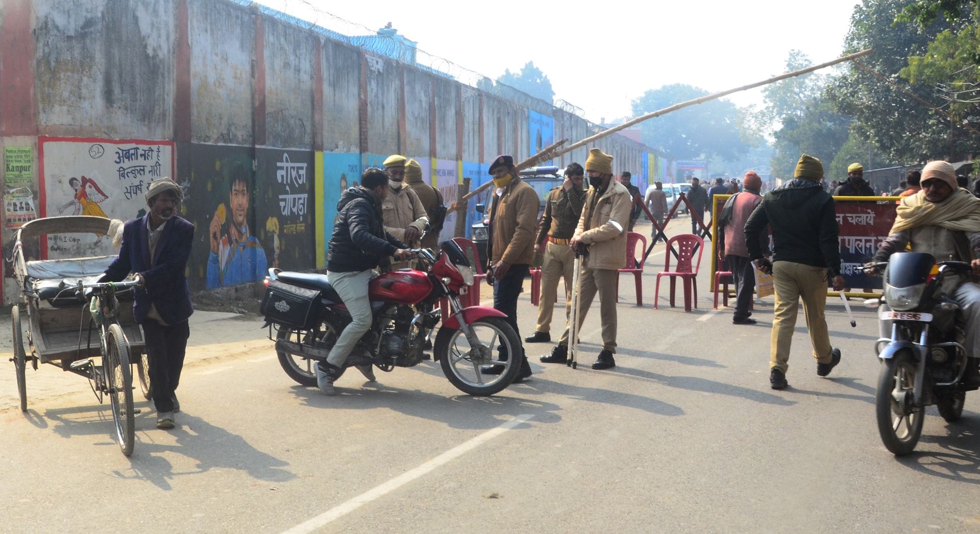 Barriers wherever they came out, people upset due to route divert