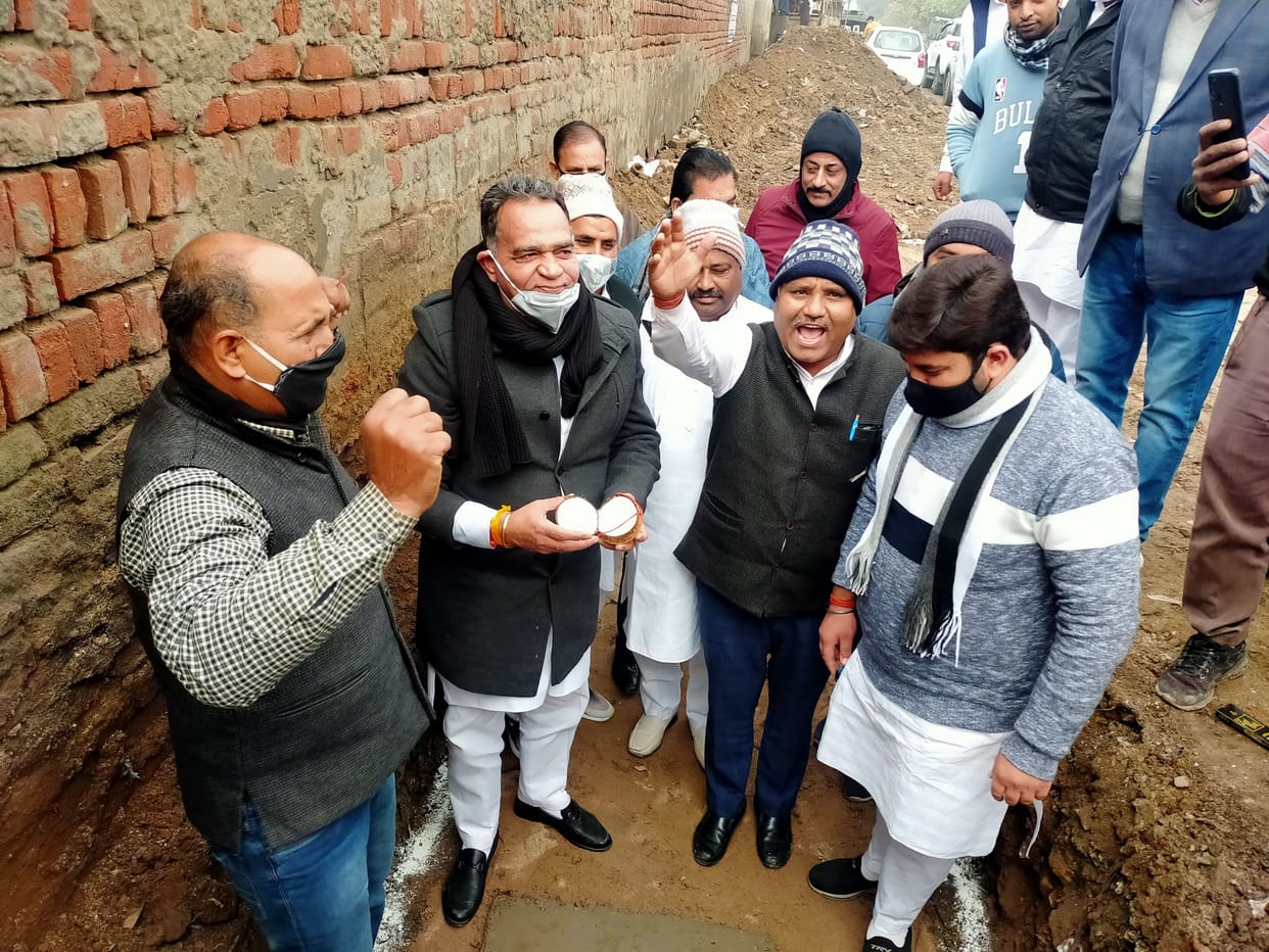 MLA started road construction work